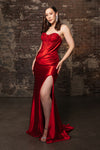 Load image into Gallery viewer, Wholesale Prom Dress Sweetheart High Side Slit Gala Gown By LA2152 - RED - Dress LA Merchandise