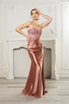 Load image into Gallery viewer, Wholesale Prom Dress Sweetheart High Side Slit Gala Gown By LA2152 - ROSE GOLD - Dress LA Merchandise