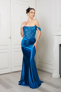 Wholesale Formal Dress Mermaid Strapless Prom Gown By LA2153B