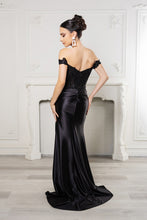 Load image into Gallery viewer, Wholesale Long Formal Dress Off The Shoulder Sequin High Slit Gown By LA2157