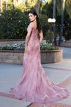 Load image into Gallery viewer, LA Merchandise LA2158 Off-Shoulder Embroidered High Slit Evening Gown with Train - - Prom Dress LA Merchandise