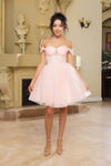 Load image into Gallery viewer, Wholesale Cocktail Sweetheart Off The Shoulder A-Line Hoco Dress By LA2159