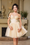 Load image into Gallery viewer, Wholesale Cocktail Sweetheart Off The Shoulder A-Line Hoco Dress By LA2159