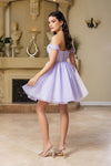 Load image into Gallery viewer, Wholesale Cocktail Sweetheart Off The Shoulder A-Line Hoco Dress By LA2159