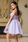 Load image into Gallery viewer, Wholesale Cocktail Sweetheart Off The Shoulder A-Line Hoco Dress By LA2159