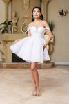 Load image into Gallery viewer, Wholesale Cocktail Sweetheart Off The Shoulder A-Line Hoco Dress By LA2159