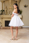 Load image into Gallery viewer, Wholesale Cocktail Sweetheart Off The Shoulder A-Line Hoco Dress By LA2159