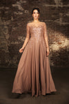 Load image into Gallery viewer, Wholesale Mother Of The Groom Dress Long Sleeve A-Line Gown By LA2161 - CAPPUCCINO - Dress LA Merchandise