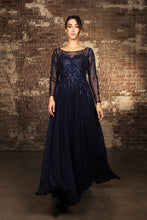Load image into Gallery viewer, Wholesale Mother Of The Groom Dress Long Sleeve A-Line Gown By LA2161