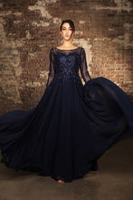 Load image into Gallery viewer, Wholesale Mother Of The Groom Dress Long Sleeve A-Line Gown By LA2161