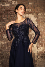 Load image into Gallery viewer, Wholesale Mother Of The Groom Dress Long Sleeve A-Line Gown By LA2161