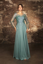 Load image into Gallery viewer, Wholesale Mother Of The Groom Dress Long Sleeve A-Line Gown By LA2161