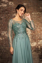 Load image into Gallery viewer, Wholesale Mother Of The Groom Dress Long Sleeve A-Line Gown By LA2161