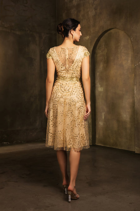 Wholesale Mother Of The Bride V-Neck Sequin A-Line Dress By LA2162