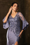 Load image into Gallery viewer, Wholesale Mother Of Groom Dress Sheath V-Neck Evening Gown By LA2163 - - Dress LA Merchandise