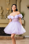 Cargar imagen en el visor de la galería, Wholesale Semi-Formal Dress Sweetheart A-Line Cocktail By LA2164 - LILAC - Dress LA Merchandise