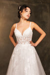 Load image into Gallery viewer, Wholesale Bridal Dress Plunging V-Neck A-Line Wedding Gown By LA2165