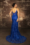 Load image into Gallery viewer, Wholesale Prom Dress Deep V-Neck High Slit Fitted Gala Gown By LA2166