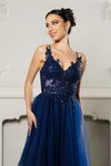 Load image into Gallery viewer, Wholesale Red Carpet Dress V-Neck Sequin Prom Gown By LA2167 - - Dress LA Merchandise