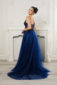 Wholesale Red Carpet Dress V-Neck Sequin Prom Gown By LA2167