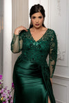 Load image into Gallery viewer, Wholesale Beaded Long Sleeve Mother of the Bride Gown with Illusion Bodice by LA2172 - - Mother of the Bride Dress LA Merchandise