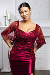 Load image into Gallery viewer, Wholesale Evening Gown with Sheer Beaded Overlay Mother of the Bride Dress By LA2173 - - Mother of the Bride Dress LA Merchandise