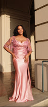 Load image into Gallery viewer, Wholesale Evening Gown with Sheer Beaded Overlay Mother of the Bride Dress By LA2173