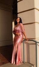 Load image into Gallery viewer, Wholesale Evening Gown with Sheer Beaded Overlay Mother of the Bride Dress By LA2173