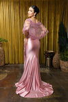 Load image into Gallery viewer, Wholesale Evening Gown with Sheer Beaded Overlay Mother of the Bride Dress By LA2173 - - Mother of the Bride Dress LA Merchandise