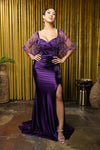 Load image into Gallery viewer, Wholesale Evening Gown with Sheer Beaded Overlay Mother of the Bride Dress By LA2173 - - Mother of the Bride Dress LA Merchandise