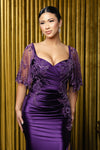 Load image into Gallery viewer, Wholesale Evening Gown with Sheer Beaded Overlay Mother of the Bride Dress By LA2173 - - Mother of the Bride Dress LA Merchandise