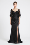 Load image into Gallery viewer, Wholesale Evening Gown with Sheer Beaded Overlay Mother of the Bride Dress By LA2173 - - Mother of the Bride Dress LA Merchandise