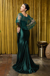 Load image into Gallery viewer, Wholesale Evening Gown with Sheer Beaded Overlay Mother of the Bride Dress By LA2173 - - Mother of the Bride Dress LA Merchandise