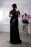 Load image into Gallery viewer, Wholesale Plus Size Satin Bridemaids Dress with Lace Appliqué &amp; Sweep Train Gown by LA2174B - - Bridemaids Dress LA Merchandise