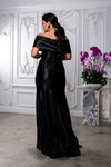 Load image into Gallery viewer, Wholesale Off Shoulder Satin Mermaid Evening Gown with Beaded Lace Appliqué by LA2174 - - Bridesmaids Dress LA Merchandise