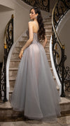 Load image into Gallery viewer, Wholesale A-Line Gown with Beaded Bodice &amp; Spaghetti Straps Evening Dress By LA2178
