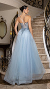 Load image into Gallery viewer, Wholesale A-Line Gown with Beaded Bodice &amp; Spaghetti Straps Evening Dress By LA2178