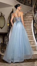 Load image into Gallery viewer, Wholesale A-Line Gown with Beaded Bodice &amp; Spaghetti Straps Evening Dress By LA2178