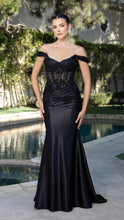 Load image into Gallery viewer, Wholesale Off-Shoulder Sequin Lace Mermaid Evening Gown Formal Dress By LA2180