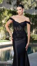 Load image into Gallery viewer, Wholesale Off-Shoulder Sequin Lace Mermaid Evening Gown Formal Dress By LA2180