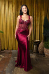 Load image into Gallery viewer, Wholesale Off-Shoulder Sequin Lace Mermaid Evening Gown Formal Dress By LA2180 - BURGUNDY - Prom Dress LA Merchandise