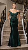 Load image into Gallery viewer, Wholesale Off-Shoulder Sequin Lace Mermaid Evening Gown Formal Dress By LA2180