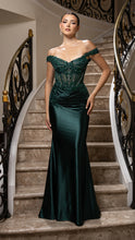 Load image into Gallery viewer, Wholesale Off-Shoulder Sequin Lace Mermaid Evening Gown Formal Dress By LA2180