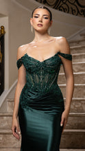 Load image into Gallery viewer, Wholesale Off-Shoulder Sequin Lace Mermaid Evening Gown Formal Dress By LA2180