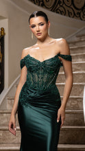 Load image into Gallery viewer, Wholesale Off-Shoulder Sequin Lace Mermaid Evening Gown Formal Dress By LA2180