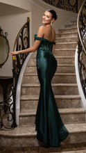 Load image into Gallery viewer, Wholesale Off-Shoulder Sequin Lace Mermaid Evening Gown Formal Dress By LA2180
