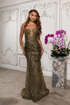 Load image into Gallery viewer, Wholesale Strapless Sequin Corset Evening Gown Formal Prom Dress By LA2195