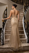 Load image into Gallery viewer, Wholesale Strapless Sequin Corset Evening Gown Formal Prom Dress By LA2195