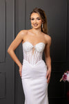 Load image into Gallery viewer, Wholesale Strapless Sequin Corset Evening Gown Formal Prom Dress By LA2195