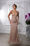 Load image into Gallery viewer, Wholesale Strapless Sequin Corset Evening Gown Formal Prom Dress By LA2195
